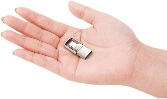 2TB Metal Rotating USB Flash Drive | USB 3.0 High-Speed Portable Storage | Keychain Design