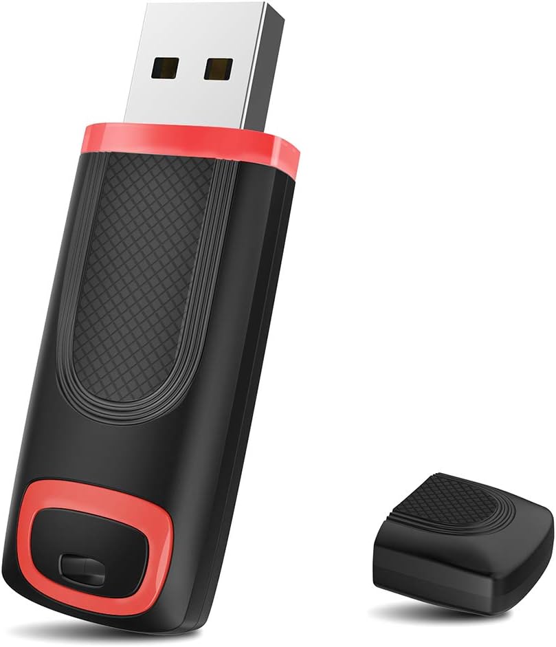 128GB USB 3.0 Flash Drive | Portable High-Speed USB Memory Stick with Protective Cap for Laptops, Desktops, Car Audio, and Smart TVs