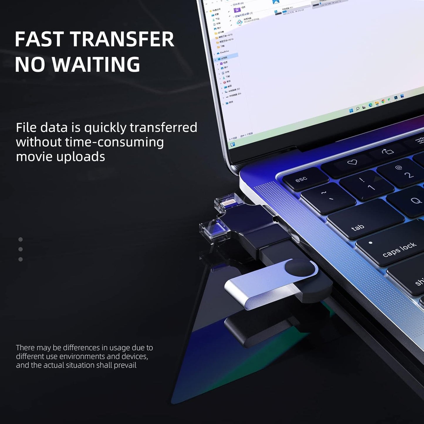 4-in-1 Multi-Function USB OTG Adapter|USB-A / USB-C / Micro-USB Converter|High-Speed Data Transfer for Phones, Tablets, and Laptops