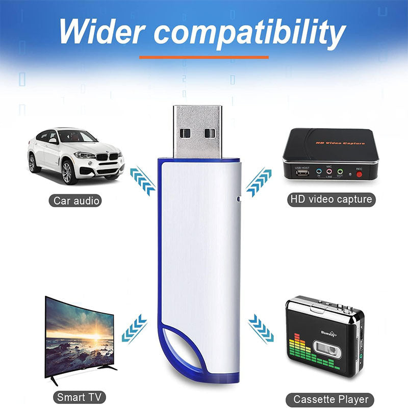 32GB USB 2.0 Flash Drive | Metal Swivel USB Memory Stick with Keychain Loop | Portable Thumb Drive for Laptop, PC, Car Audio & Smart TV