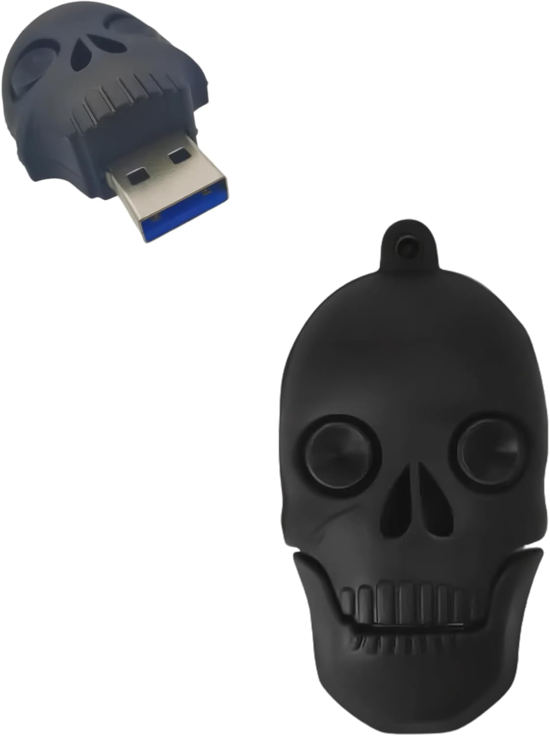 Skull-Shaped USB Flash Drive | Creative Silicone Protective Cover | High-Speed Portable Storage