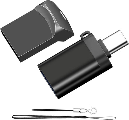 32GB USB-C Mini Flash Drive 2-Pack | Small Portable Type-C Memory Stick with USB Adapter | High-Speed A+ Chip Thumb Drive for Phones, Laptops, Tablets & Car Audio