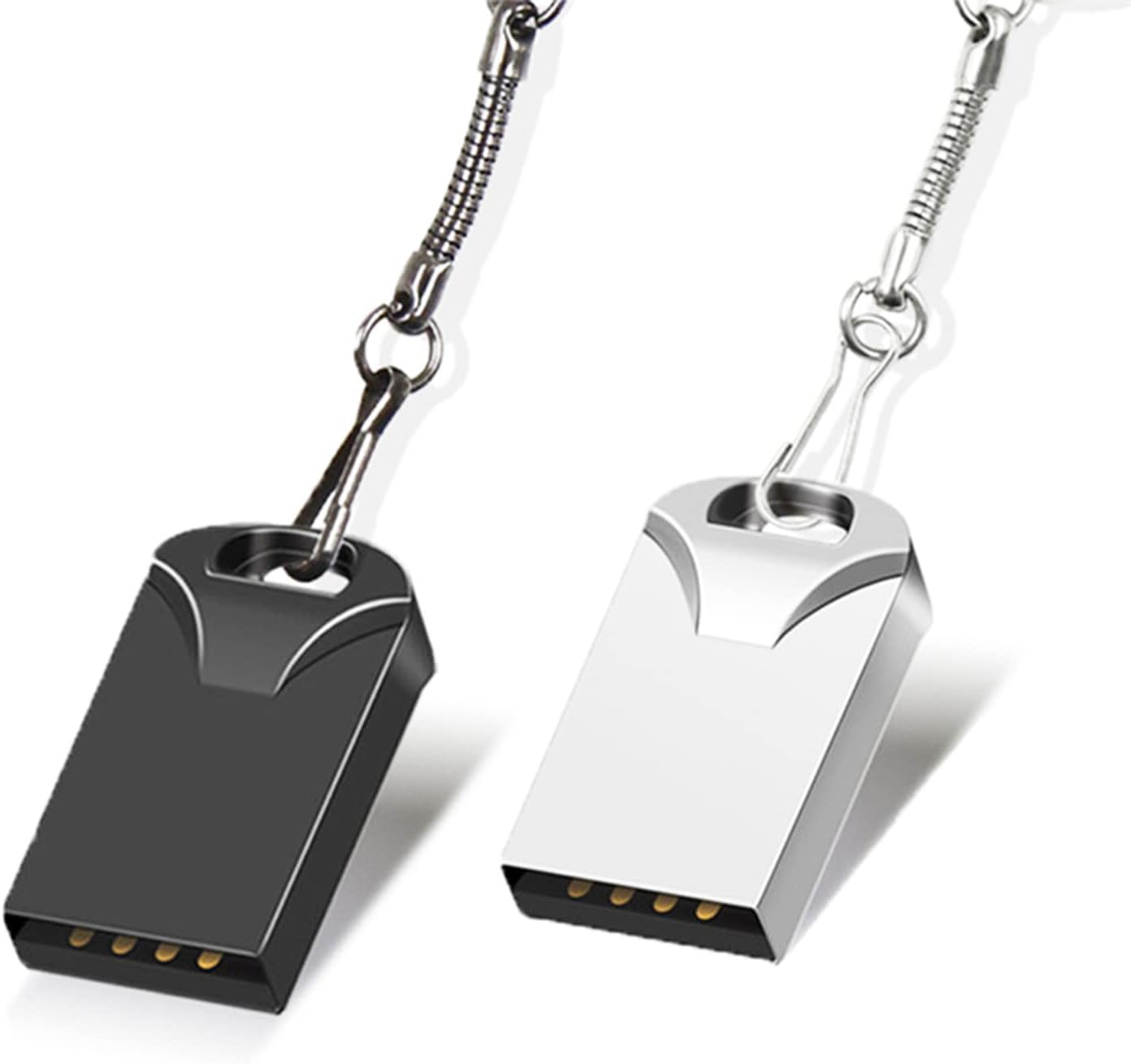 Mini Metal USB Flash Drive 2-Pack | Portable Keychain Design | USB Storage Device
