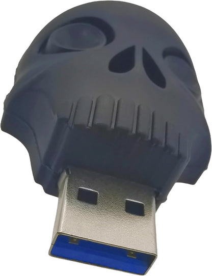 Skull-Shaped USB Flash Drive | Creative Silicone Protective Cover | High-Speed Portable Storage