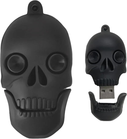 Skull-Shaped USB Flash Drive | Creative Silicone Protective Cover | High-Speed Portable Storage