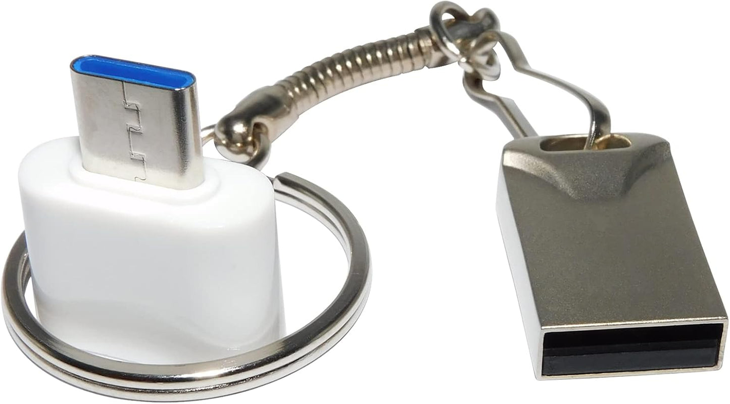 Mini Metal USB Flash Drive 2-Pack | Portable Keychain Design | USB Storage Device