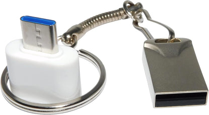 Mini Metal USB Flash Drive 2-Pack | Portable Keychain Design | USB Storage Device