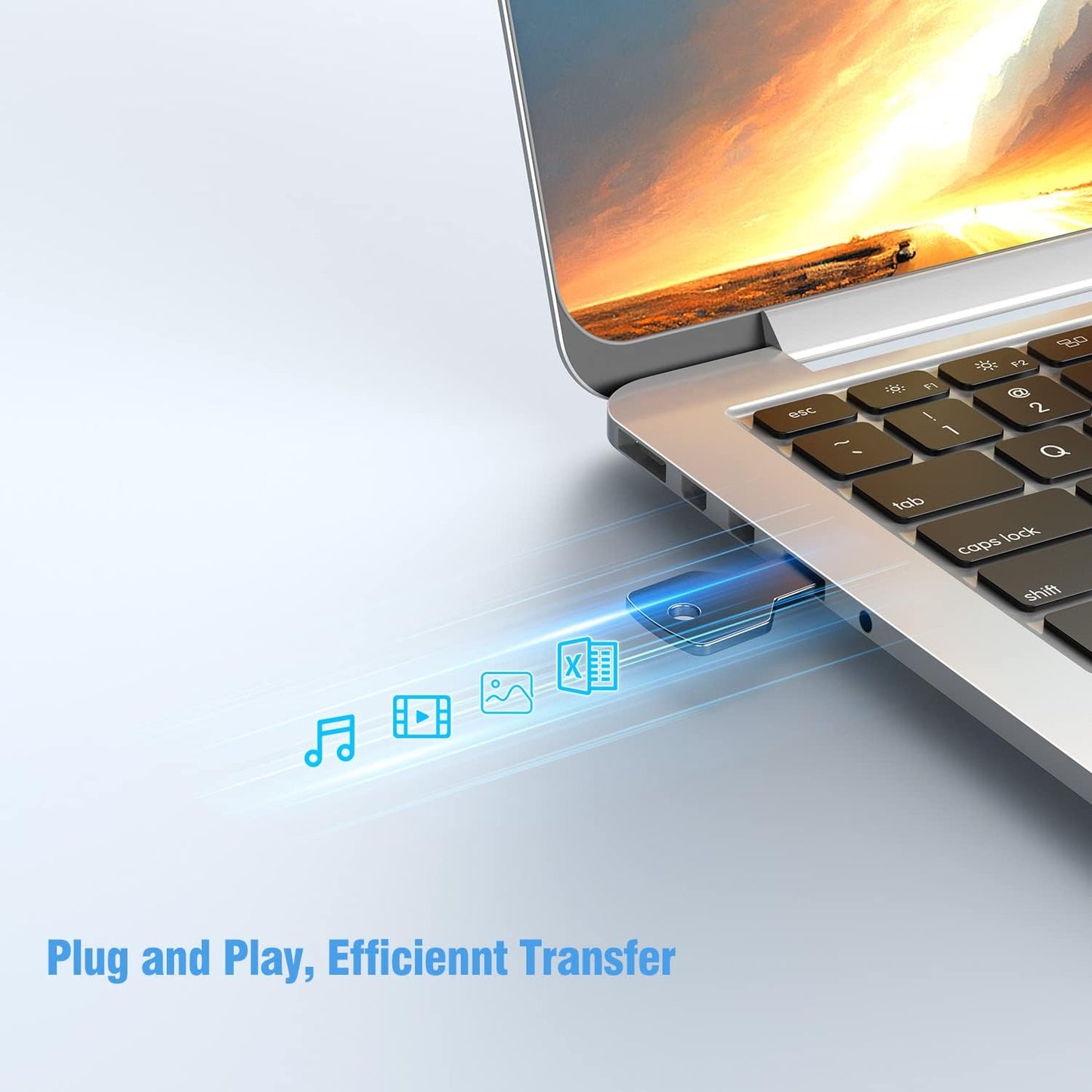 3-Pack 64GB Key-Shaped USB Flash Drive | Mini Metal Portable Storage Device | Keychain-Style USB Memory Stick