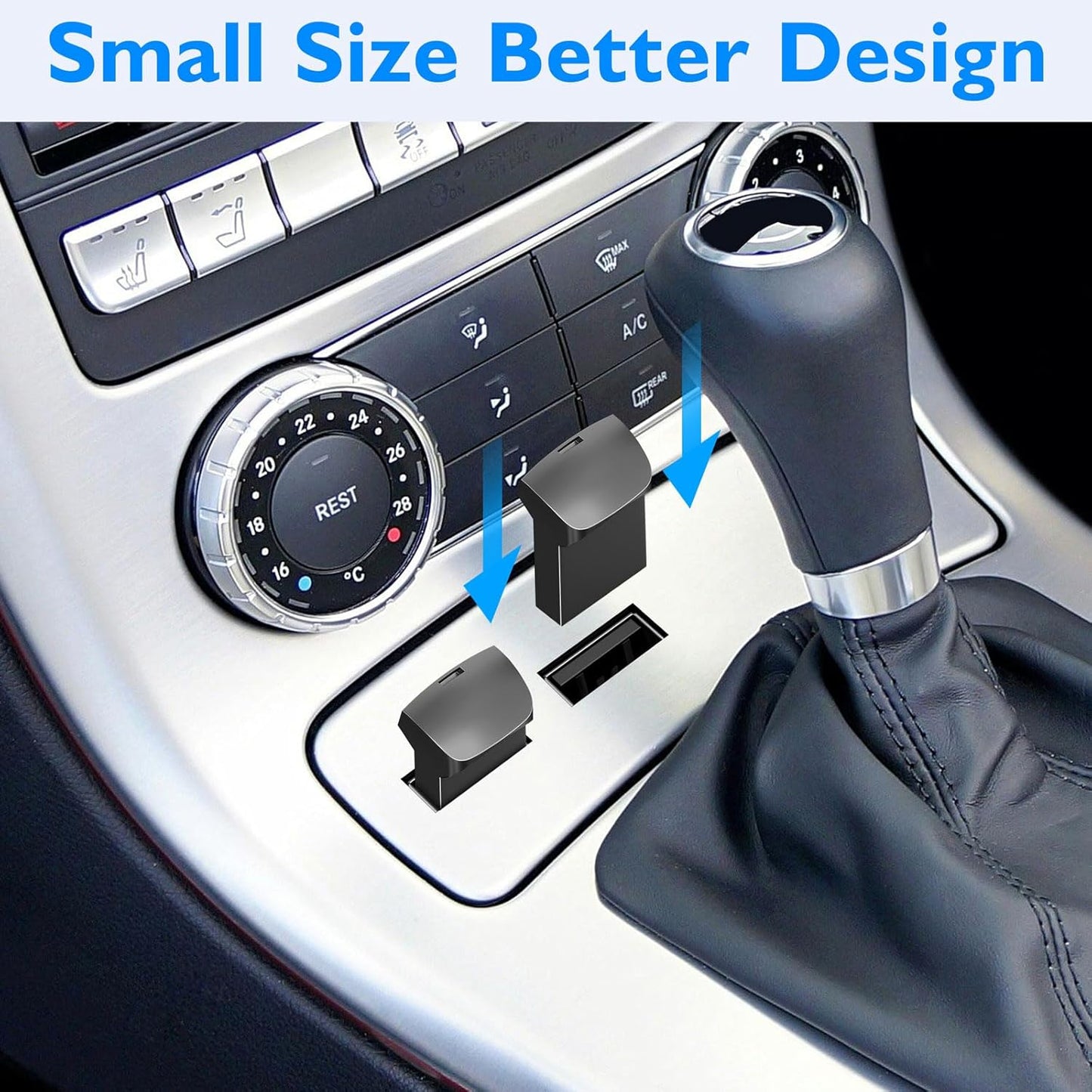 32GB USB-C Mini Flash Drive 2-Pack | Small Portable Type-C Memory Stick with USB Adapter | High-Speed A+ Chip Thumb Drive for Phones, Laptops, Tablets & Car Audio