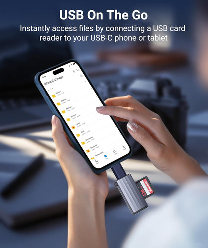 Type-C to USB-A Adapter 2-Pack | Compact Metal Converter | High-Speed Data Transfer & Peripheral Connection