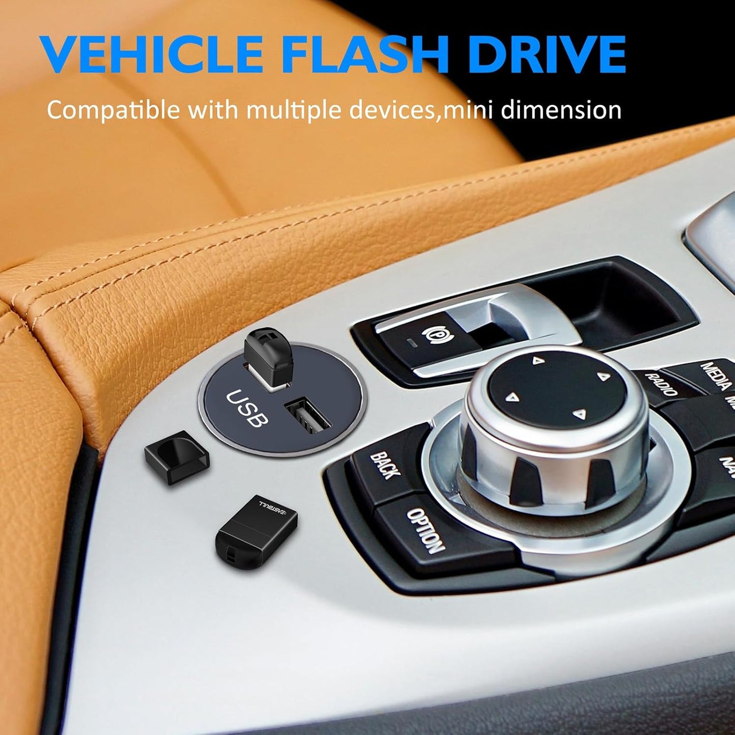 Mini USB Flash Drive 4-Pack | Small Portable Memory Stick with Lanyards | Compact Data Storage for Car, Laptop, and Everyday Use