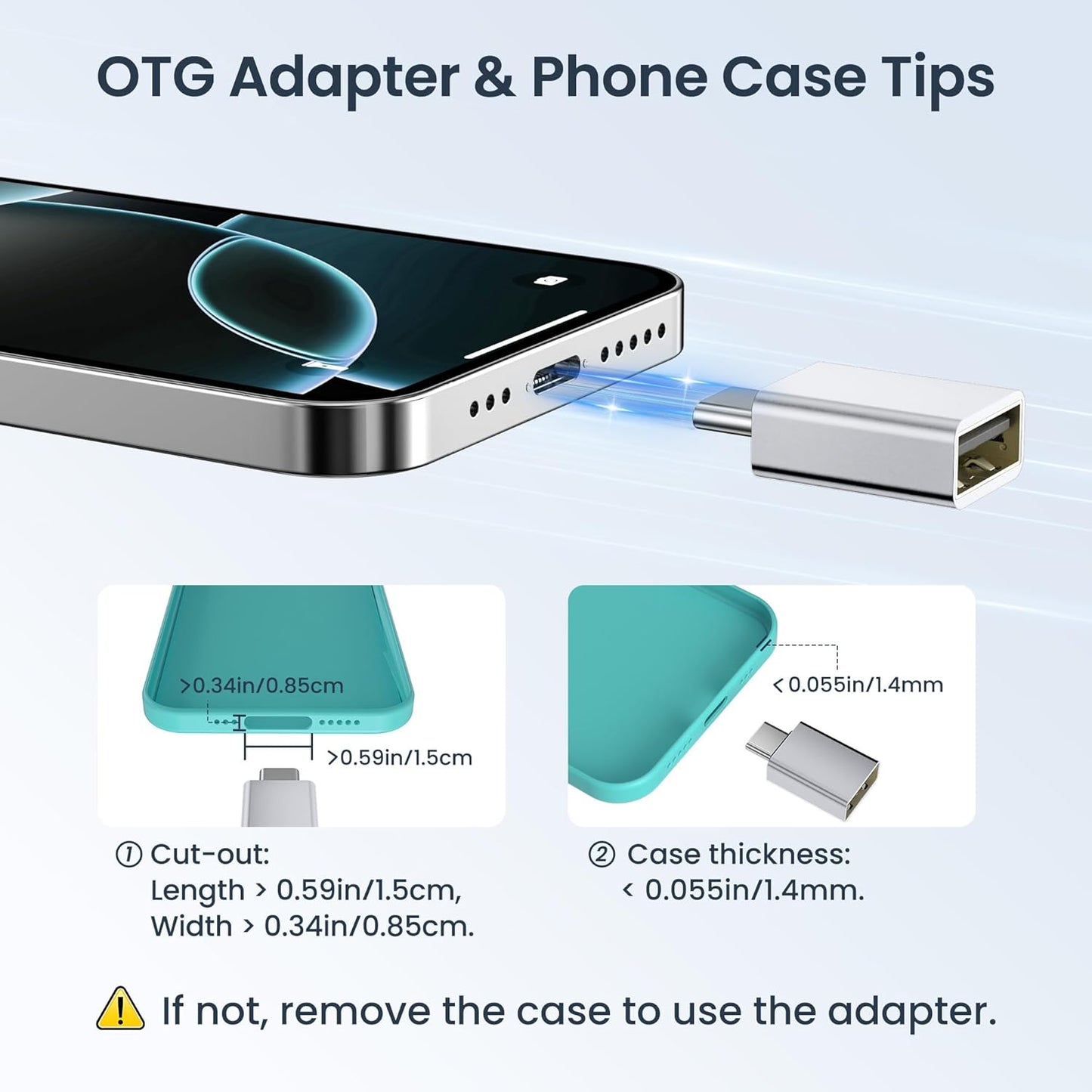 4-Pack USB Adapter Set | USB-A to Type-C & Type-C to USB-A Converters | OTG Data Transfer Adapter Kit for Phones and Laptops