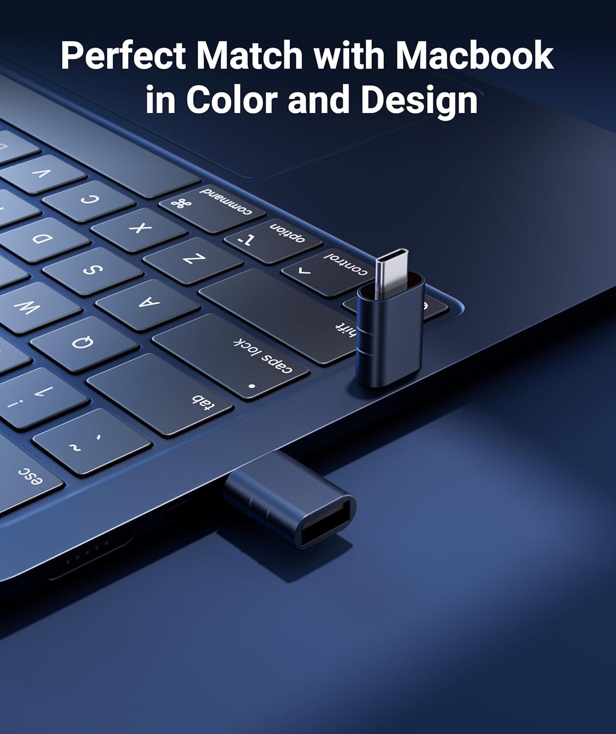 Type-C to USB-A Adapter 2-Pack | Compact Metal Converter | High-Speed Data Transfer & Peripheral Connection