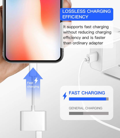Multi-Function Phone Adapter | Lightning to USB-A & USB-C Converter | Data Reading and Charging Cable