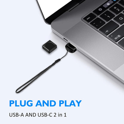 Mini USB Flash Drive 4-Pack | Small Portable Memory Stick with Lanyards | Compact Data Storage for Car, Laptop, and Everyday Use