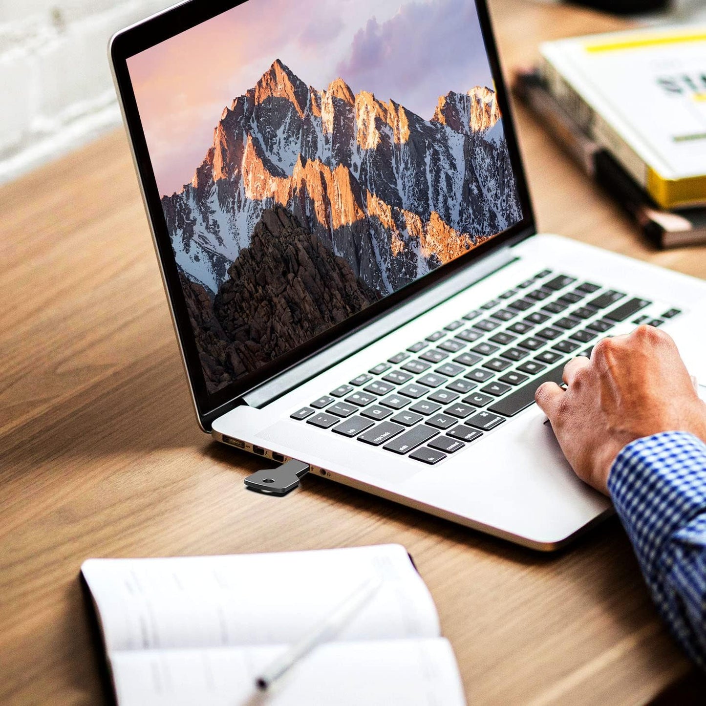 3-Pack 64GB Key-Shaped USB Flash Drive | Mini Metal Portable Storage Device | Keychain-Style USB Memory Stick