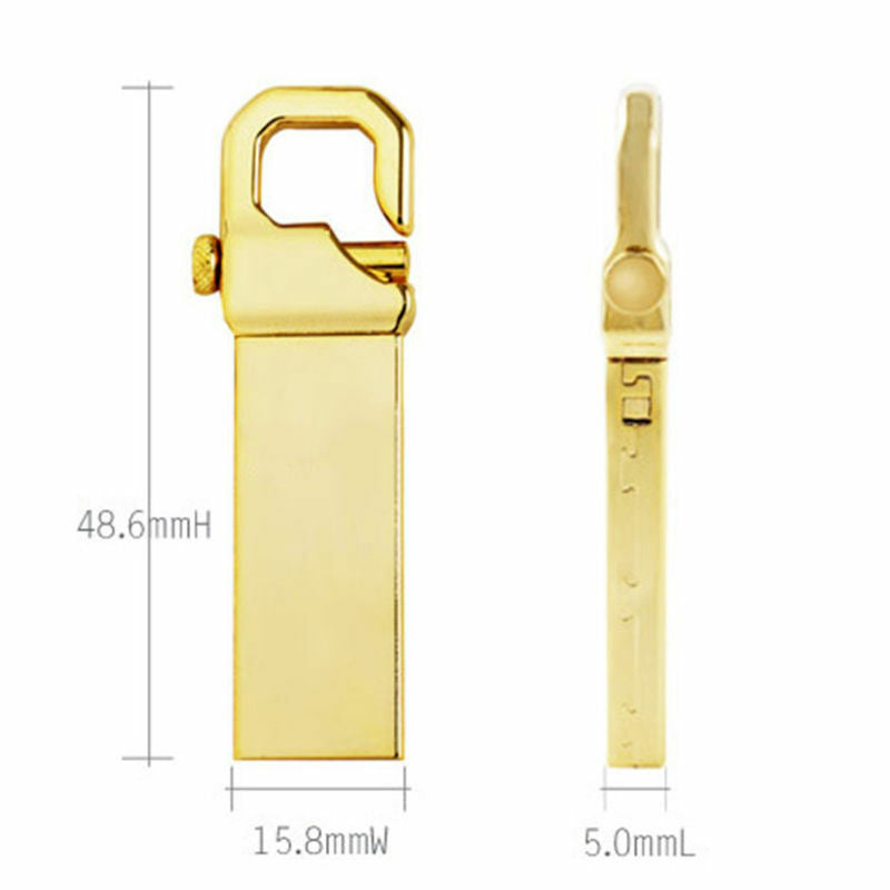 16GB Metal USB Flash Drive 3-Pack | Waterproof Portable Memory Stick with Keychain Hook | Durable Zinc Alloy Thumb Drive for Laptop, Desktop, Car Audio & Smart TV