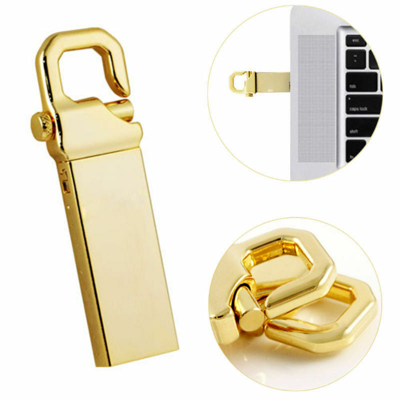 16GB Metal USB Flash Drive 3-Pack | Waterproof Portable Memory Stick with Keychain Hook | Durable Zinc Alloy Thumb Drive for Laptop, Desktop, Car Audio & Smart TV