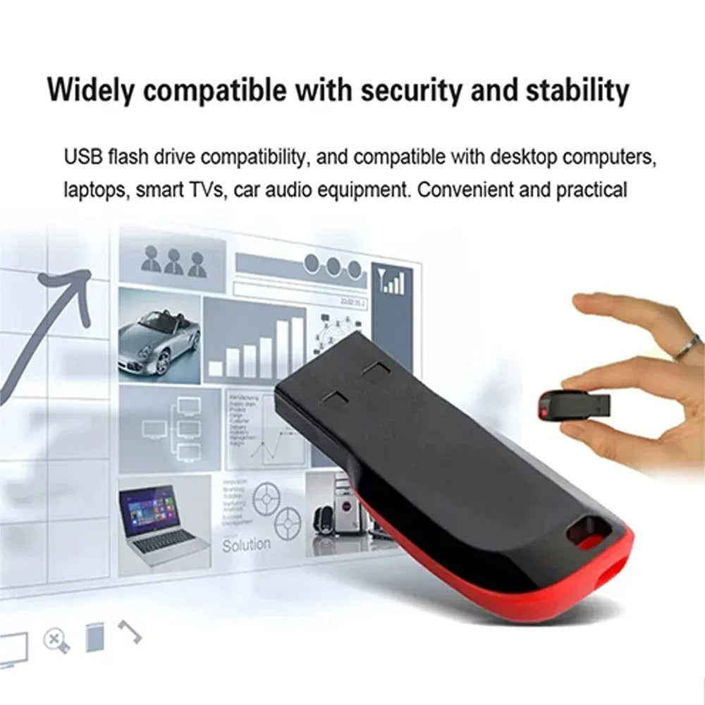 32GB Mini USB Flash Drive | High-Speed Portable USB Memory Stick | Ultra-Compact Plug-and-Play Thumb Drive for PC, Laptop, Car Audio & Smart TV